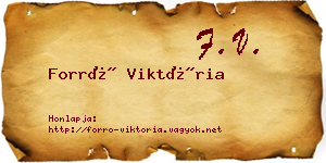 Forró Viktória névjegykártya